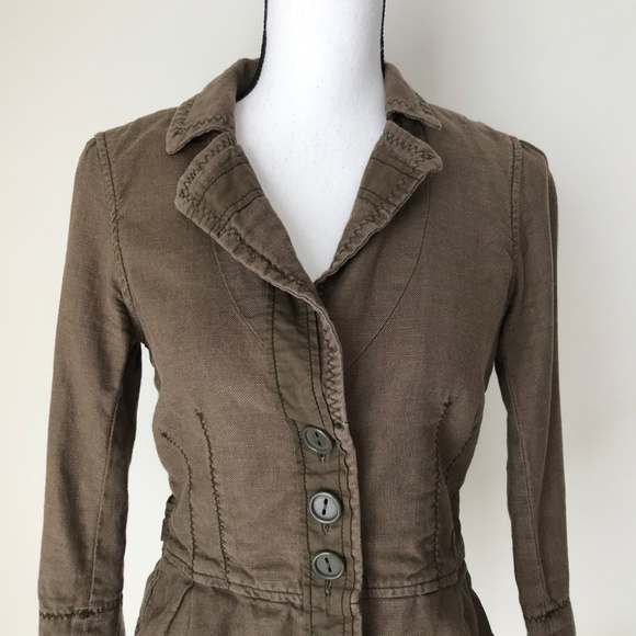 Anthropologie UO 1970 Worldwide Olive Green Jacket - Picture 2 of 4
